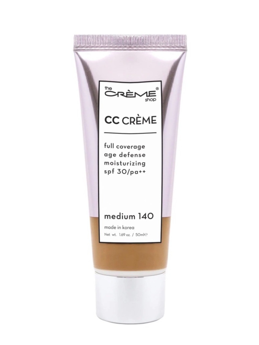 The Crème Shop CC Crème Medium 140 - Hydrating Full Coverage SPF 30 (Medium)